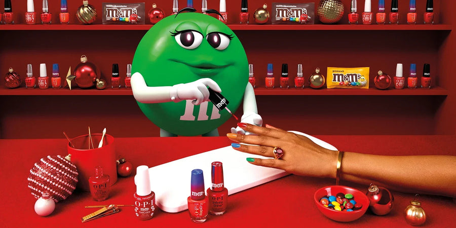 The OPI x M&M'S Holiday Collection