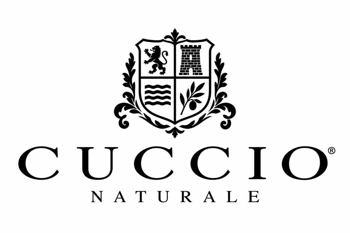 Cuccio brand logo, black on white