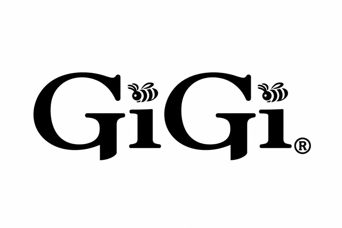 Gigi brand logo, black on white